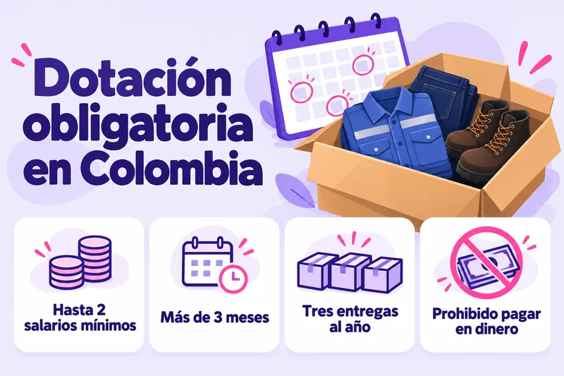 Dotación obligatoria en Colombia: quién, cuándo y qué